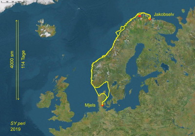 Karte Segeln in Norwegen